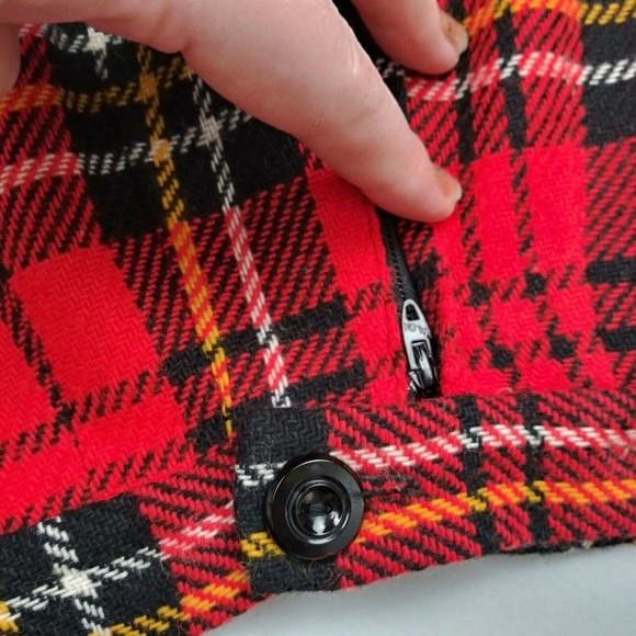 Vintage Handmade Flannel‎ Plaid Skirt Schoolgirl - Picture 7 of 8